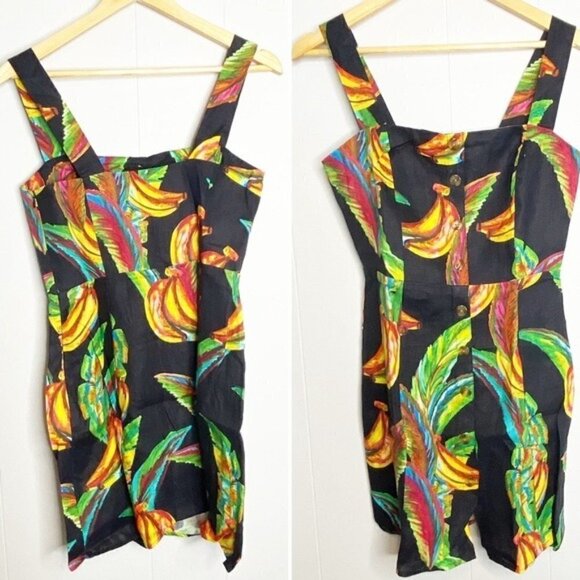 Farm Rio Dress NWT Preta Banana Linen Mini Dress New Size Extra small - Picture 7 of 10